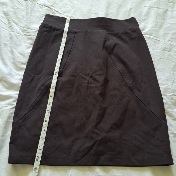 Vivian Wong | Dark chocolate brown stretchy women's semi casual pencil skirt - Picture 6 of 7